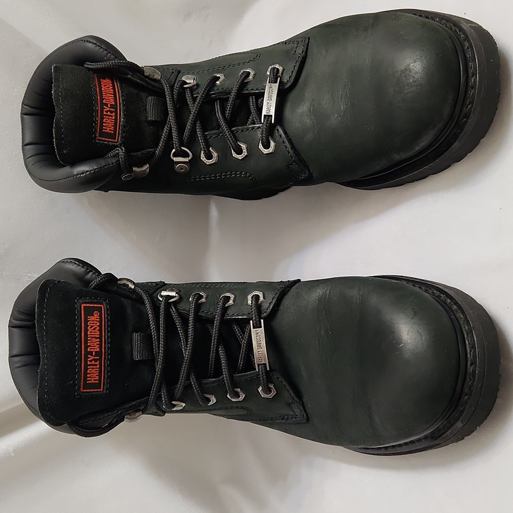 Harley-Davidson Badland Black Leather Motorcycle Riding Boots (M Size 10.5) - Picture 2 of 15